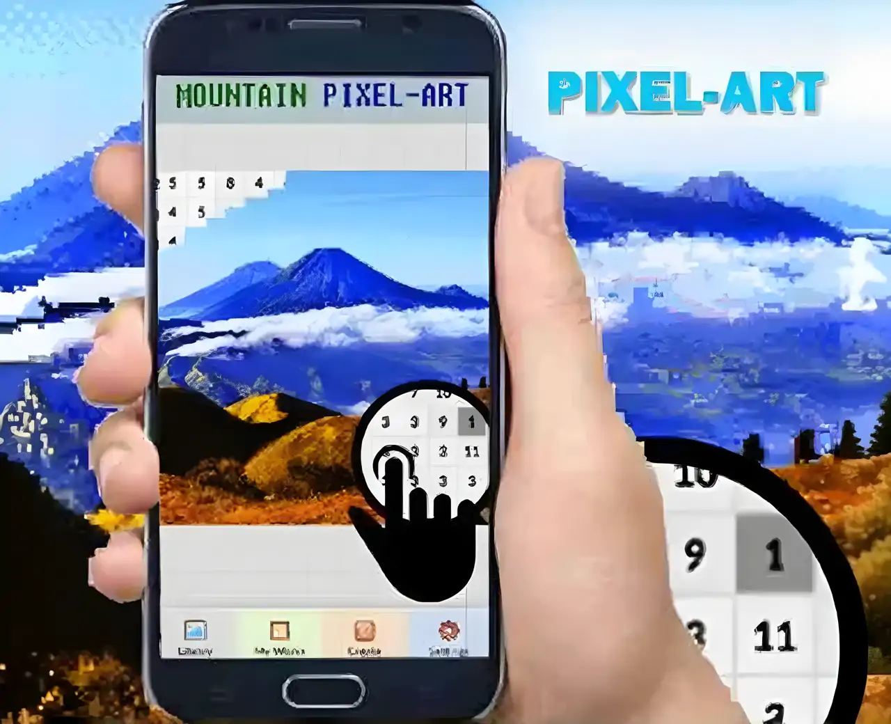 山像素艺术-按数字着色