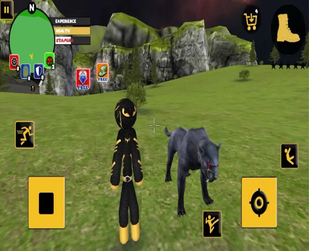 黑豹火柴人绳索英雄