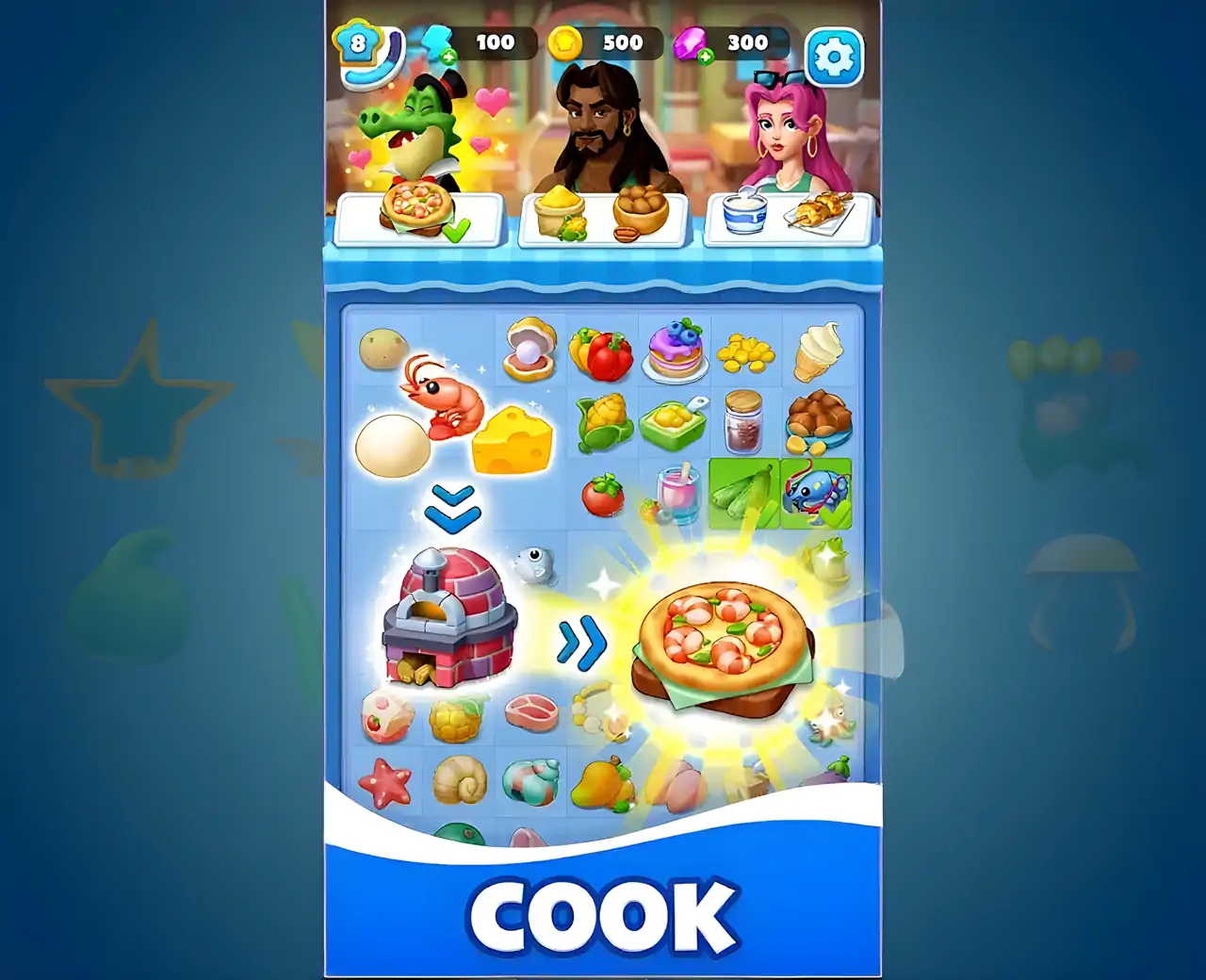 合并海洋-故事与烹饪