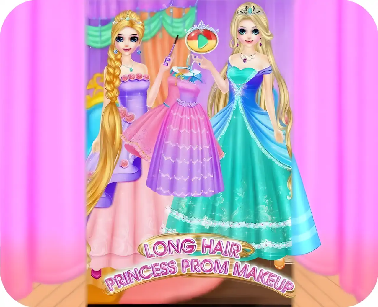 长发公主舞会化妆