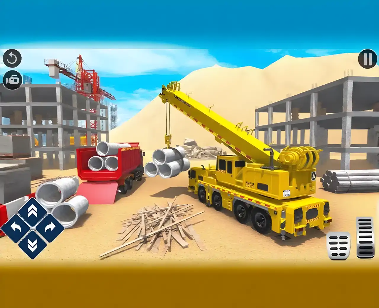 建筑挖掘机游戏3d:建造道路建设游戏