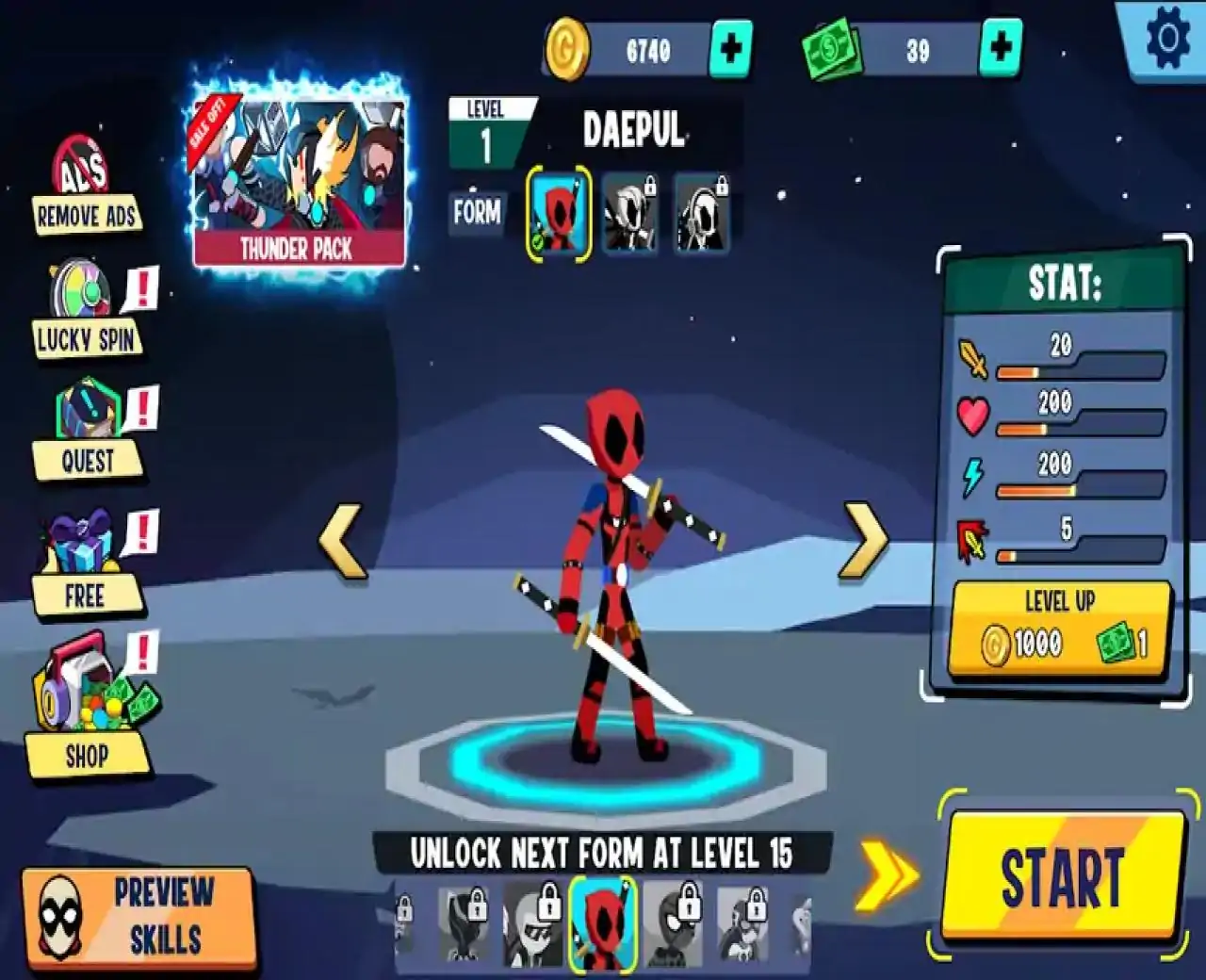 火柴人超级英雄战斗