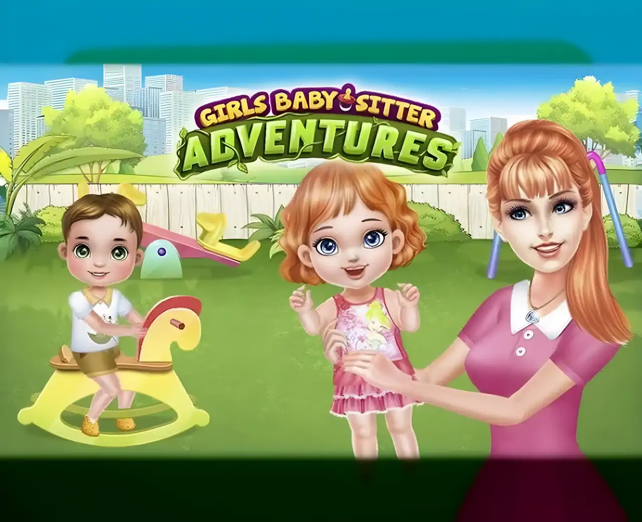 保姆冒险游戏的女孩