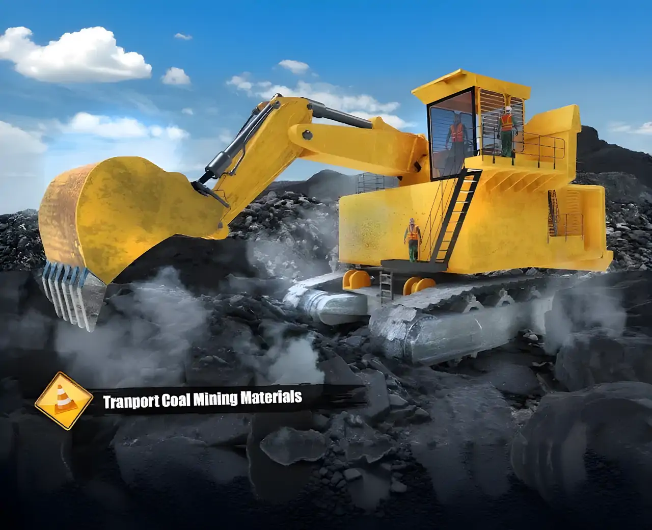 矿用自卸车：重型装载机