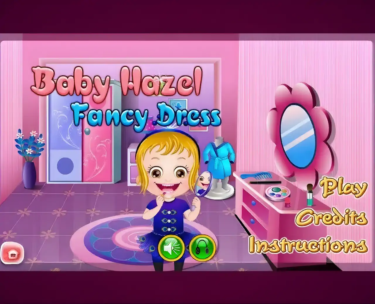 婴儿淡褐色化妆游戏