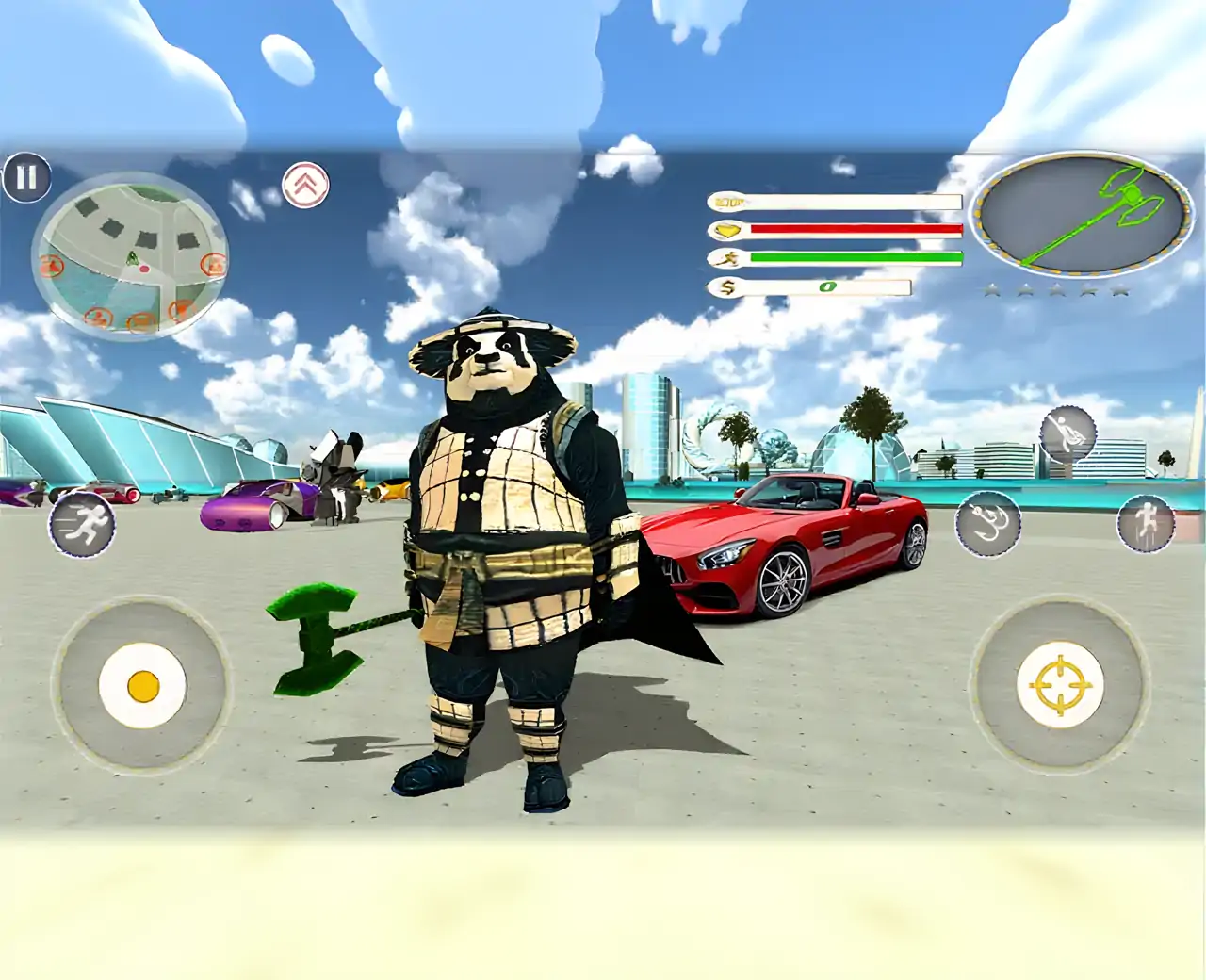 火焰熊猫绳索英雄-超级熊猫