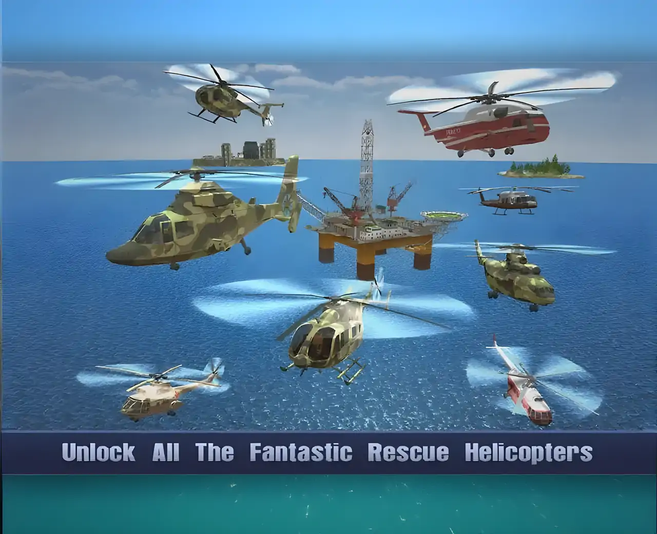 近海石油直升机货物