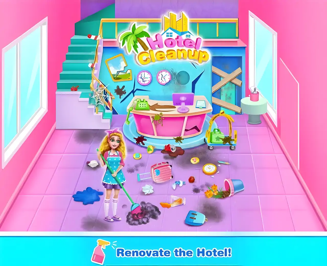 婴儿酒店清洁–女孩的清洁乐趣