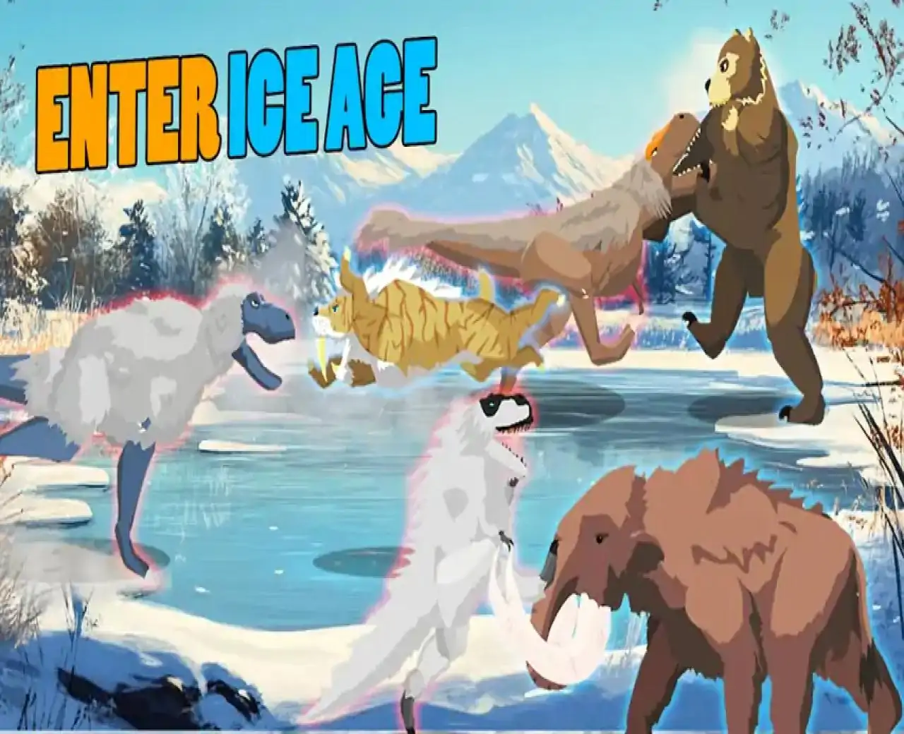 霸王龙与冰河时代的野兽搏斗
