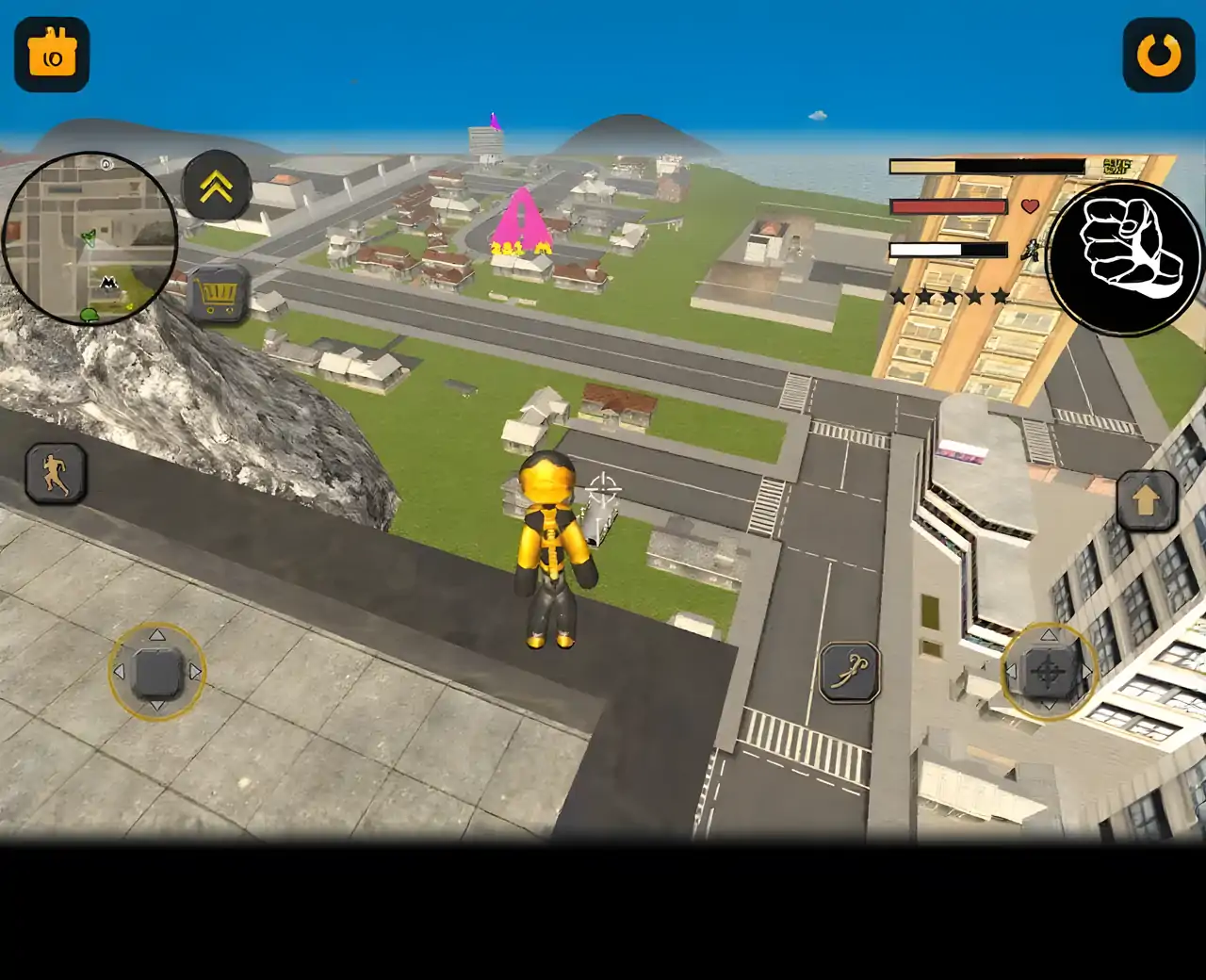 火柴人绳索英雄副迈阿密犯罪模拟器