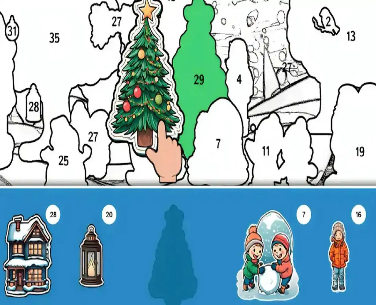 贴纸书：按数字绘画