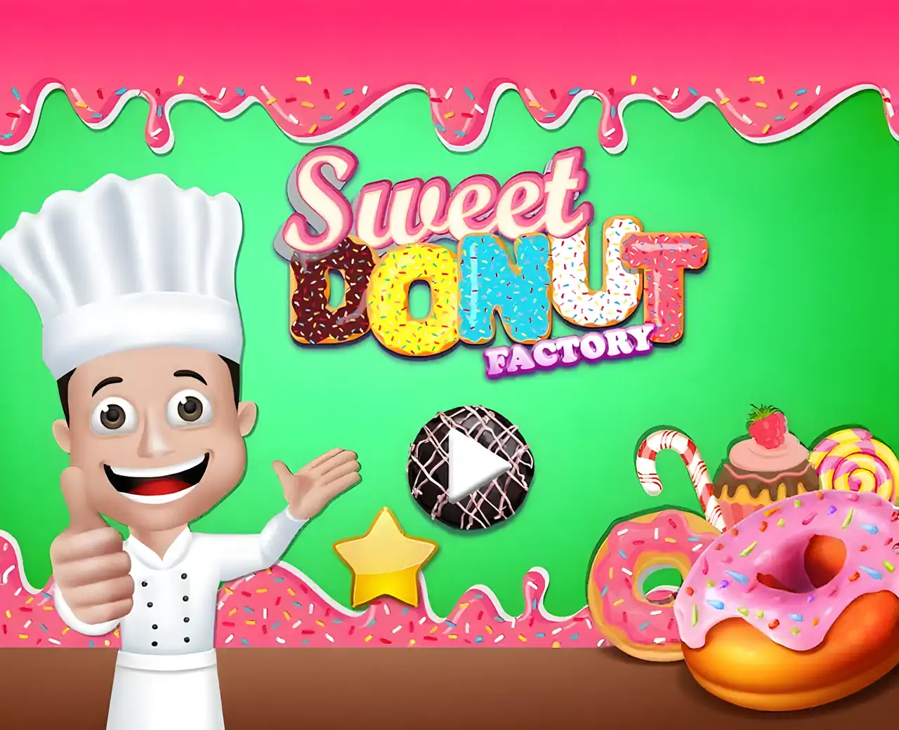 甜甜圈制作工厂–烹饪游戏