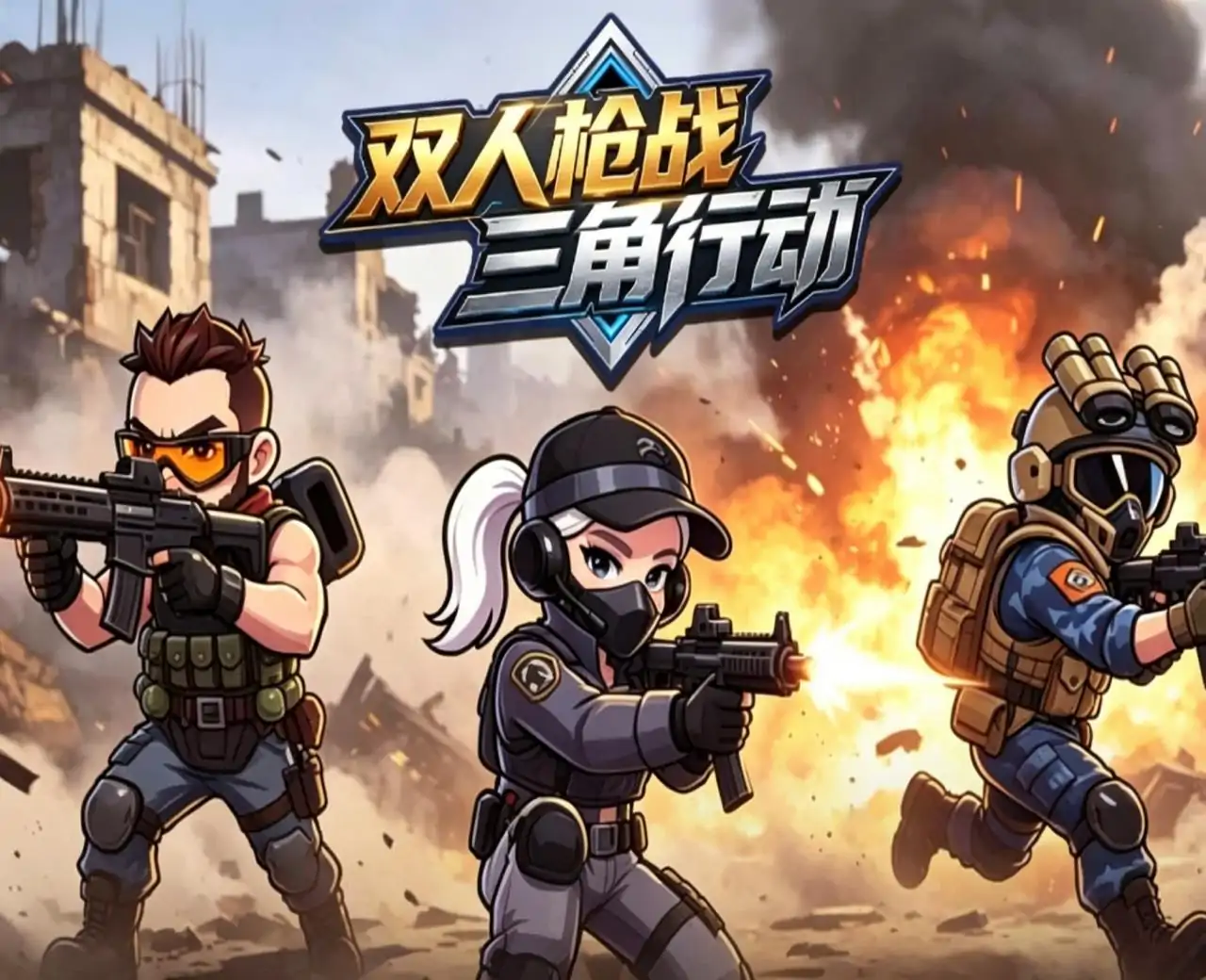 双人枪战三角行动