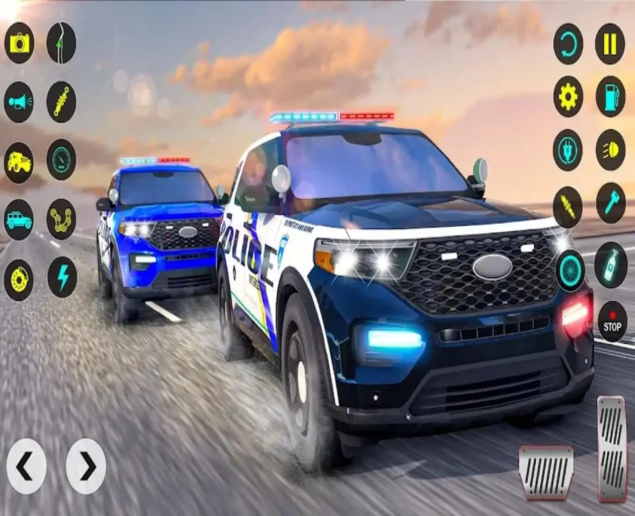 SUV警车追逐：警察模拟