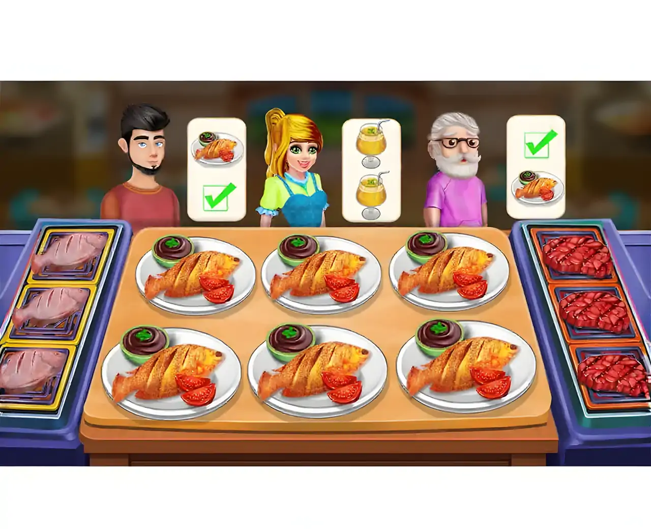 烹饪厨师跑餐馆仓库在食品城市