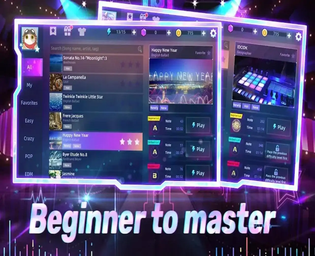 钢琴击败-节奏游戏