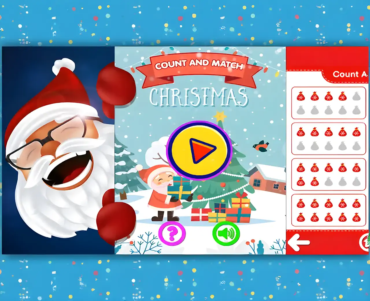 数数并匹配圣诞节