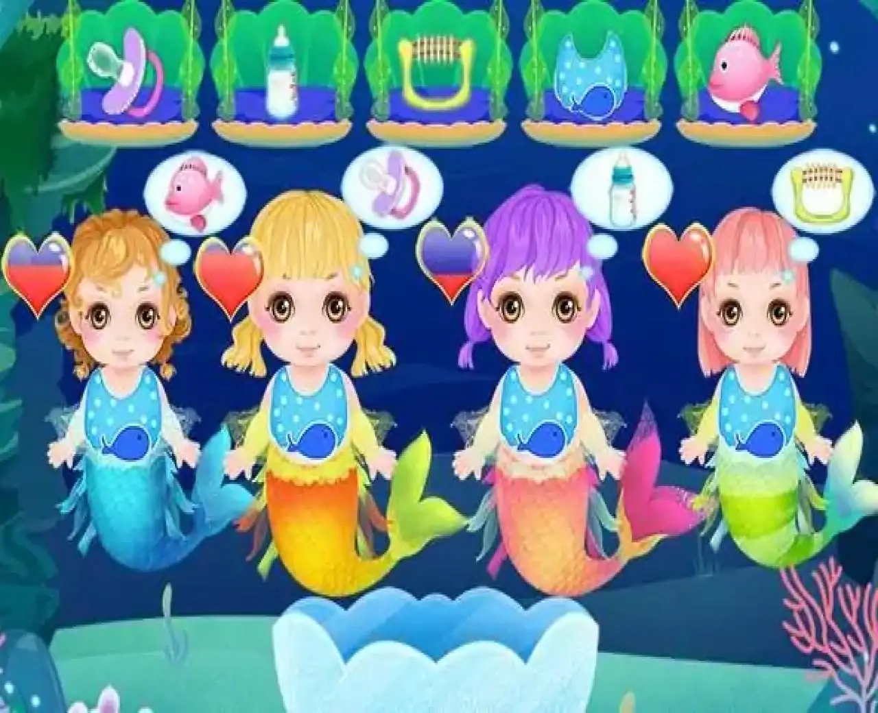 美人鱼妈妈的新生儿