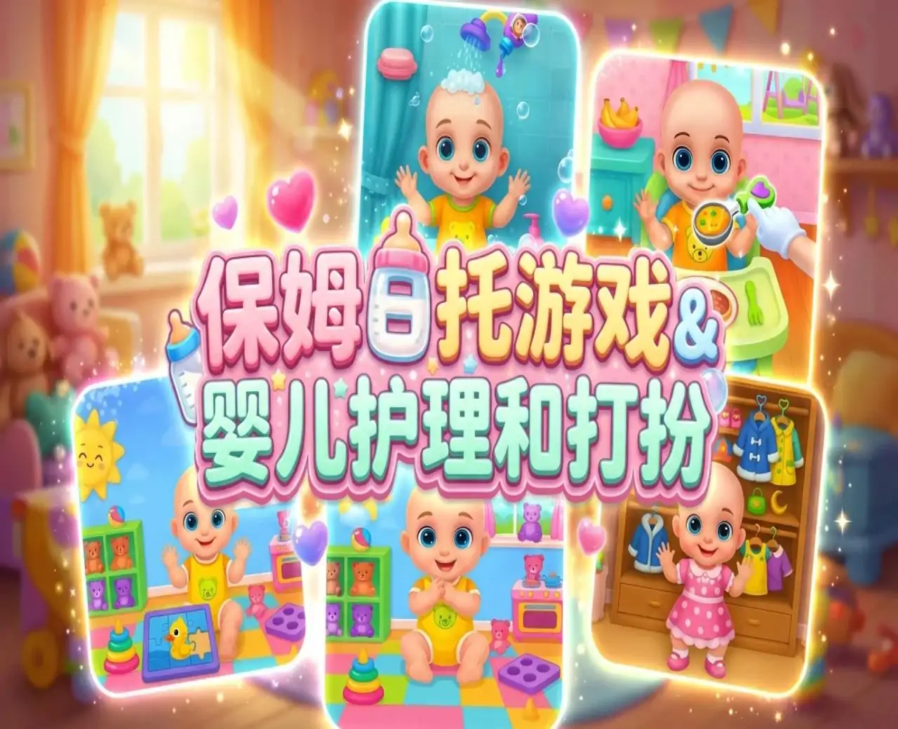保姆日托游戏&婴儿护理和打扮