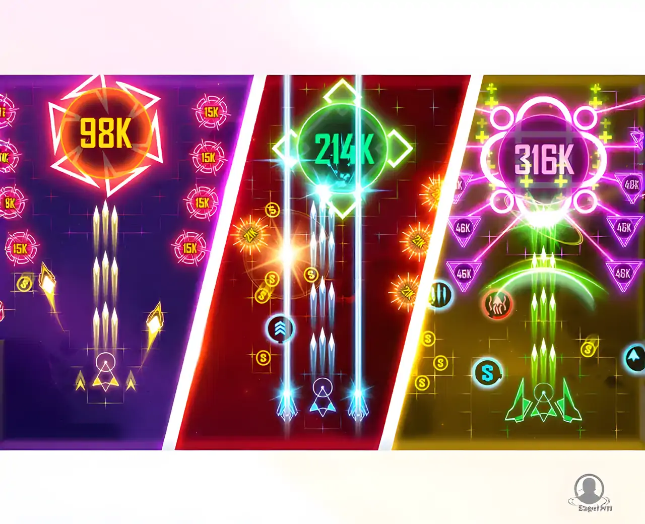 发光几何太空射击