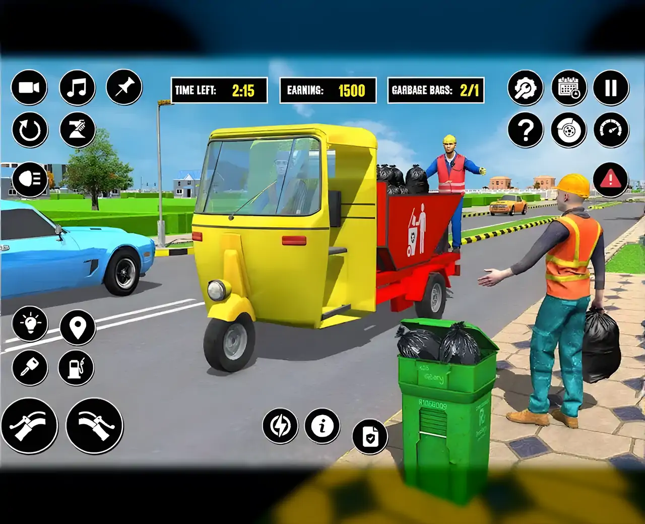 城市垃圾人力车驾驶-垃圾嘟嘟车自动人力车司机