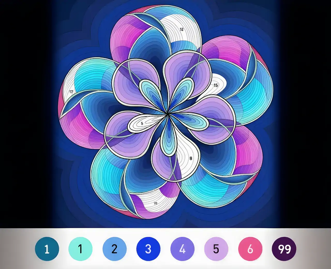 曼陀罗图案着色游戏