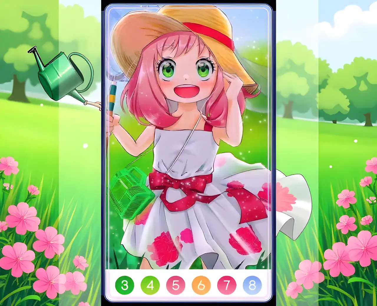 间谍x家族按​​数字涂色