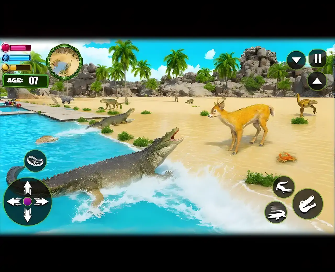 愤怒的鳄鱼攻击模拟3D