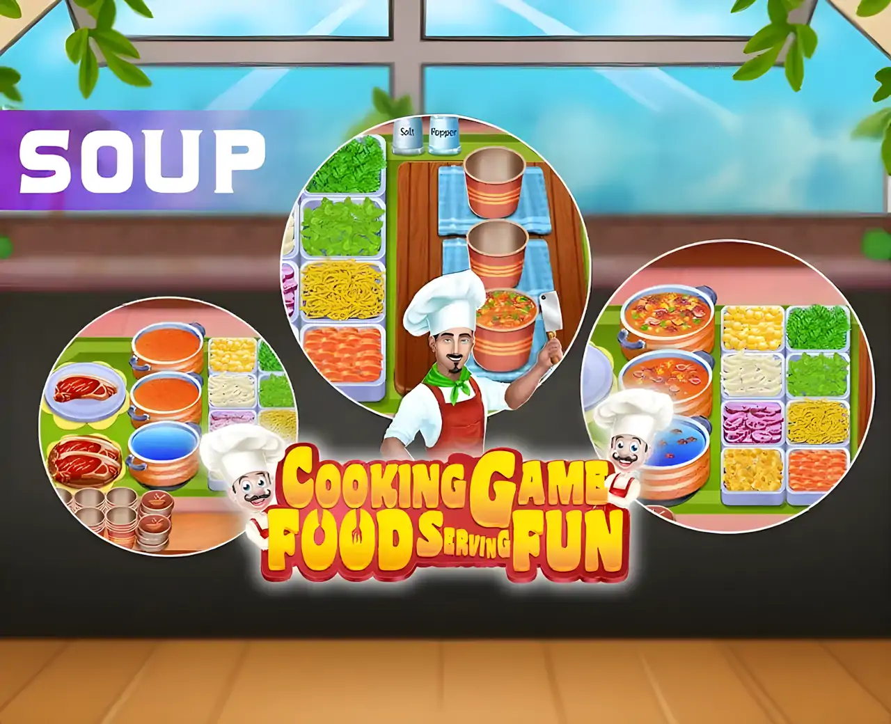 烹饪游戏食物服务的乐趣