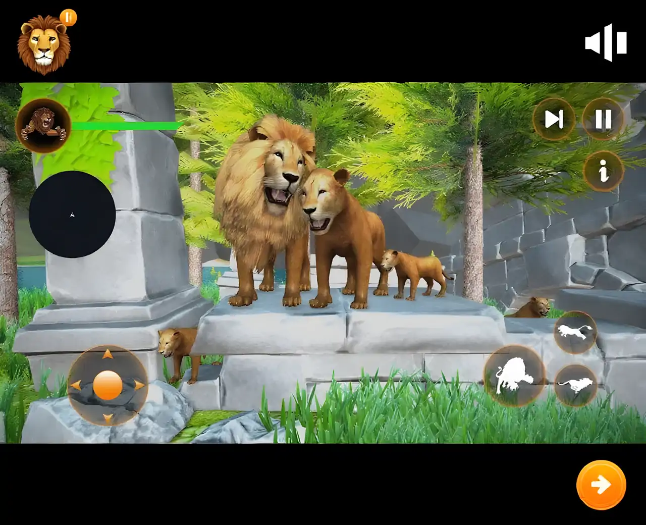 狮子游戏动物野生动物模拟