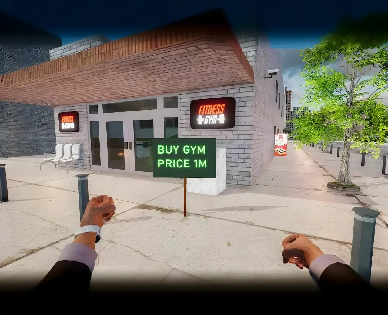 健身房健身锻炼游戏模拟