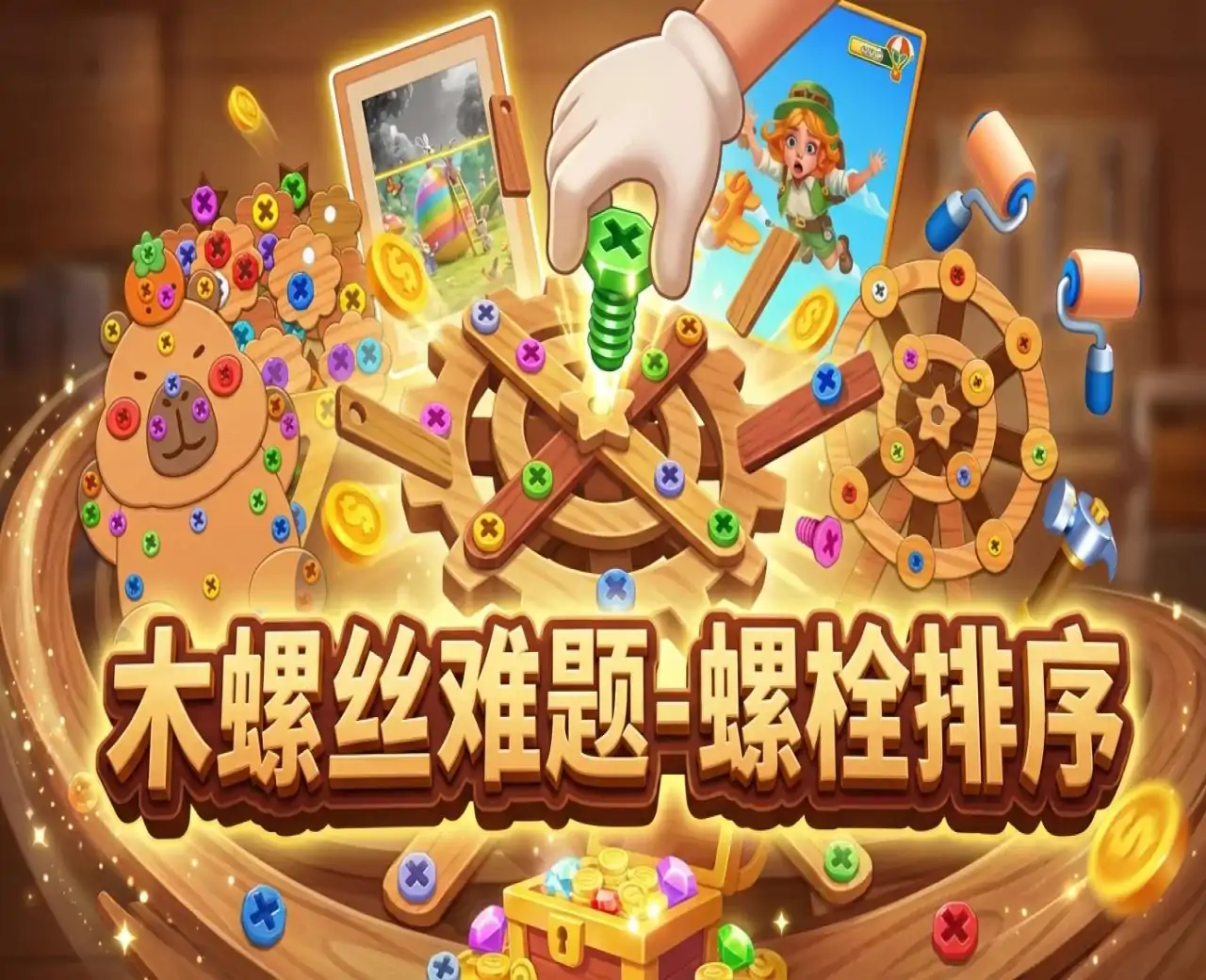 木螺丝难题-螺栓排序