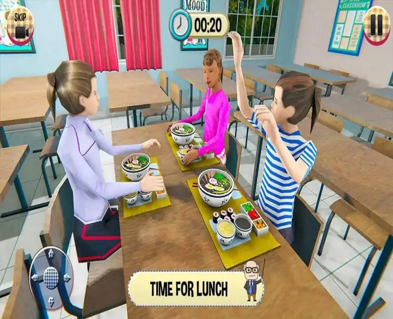 虚拟高中女生游戏-学校模拟器3D