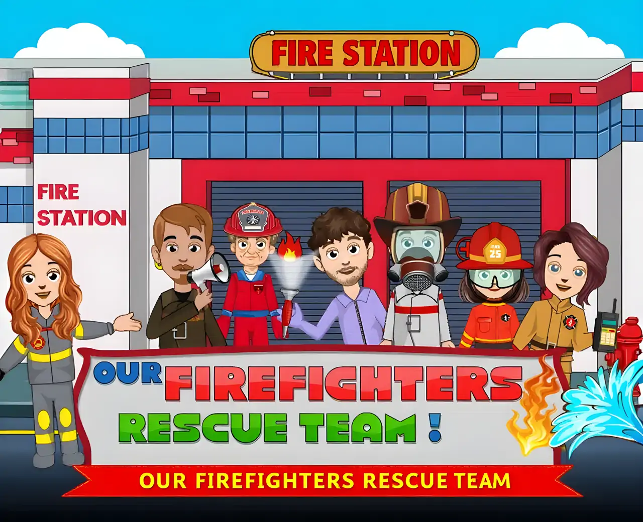 我的消防员孩子消防车