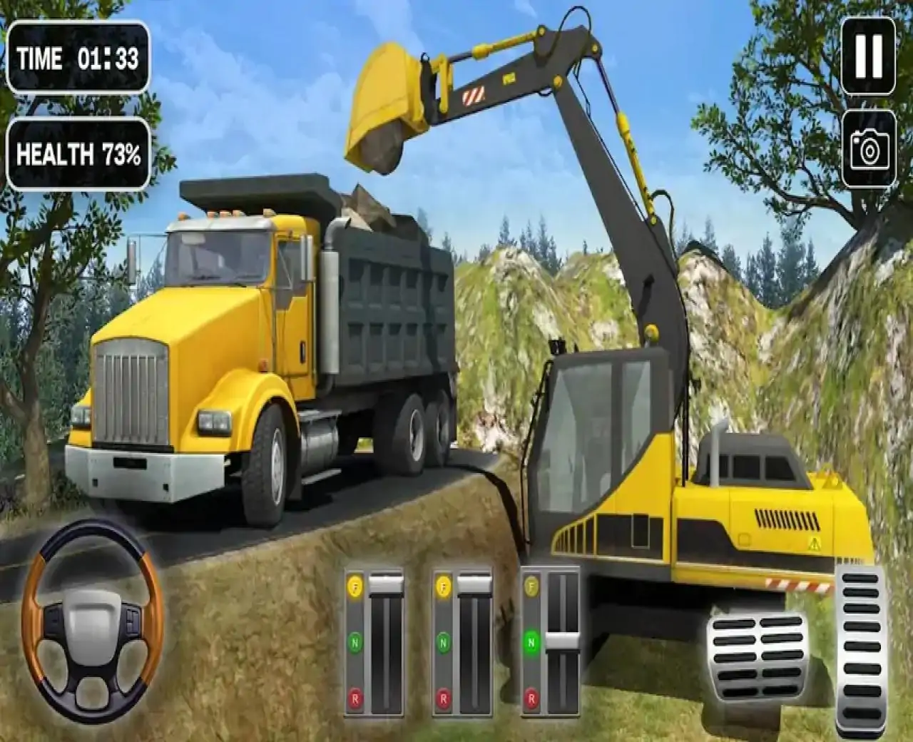 城市建筑起重机游戏：叉车模拟器