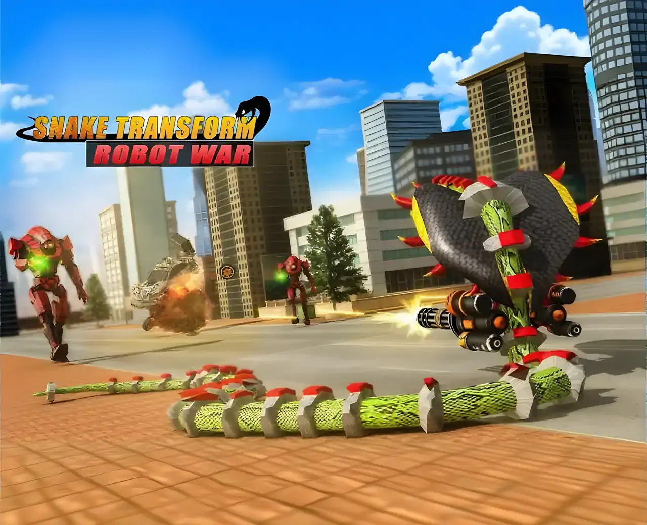 水蟒机器人转变游戏：美加机器人蛇