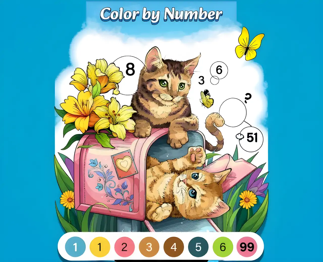 彩色绿洲-按数字填色