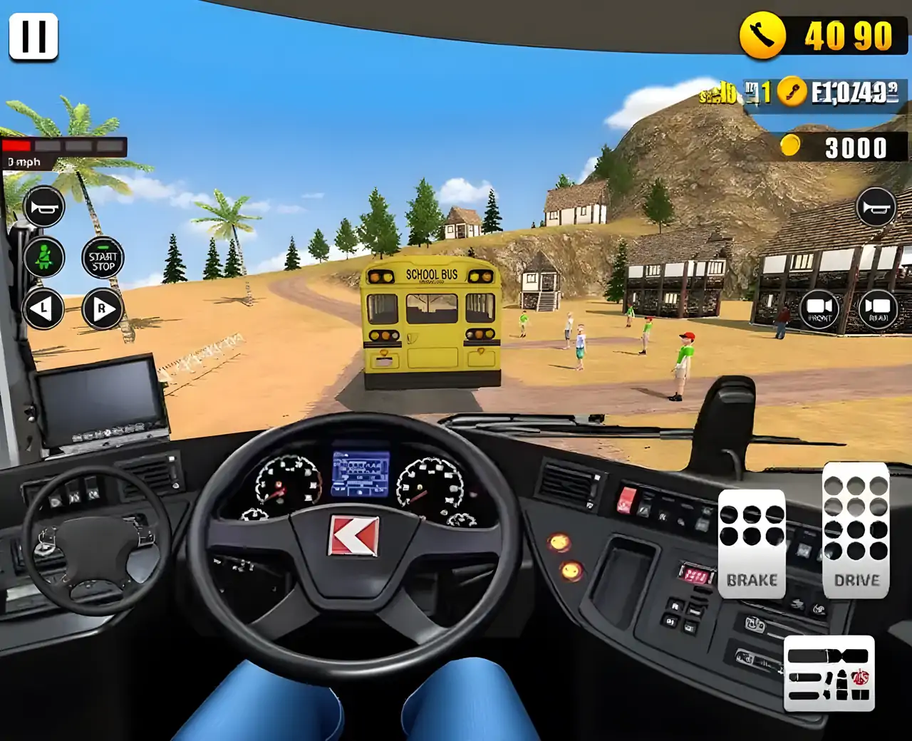 越野学校总线司机市公共的运输