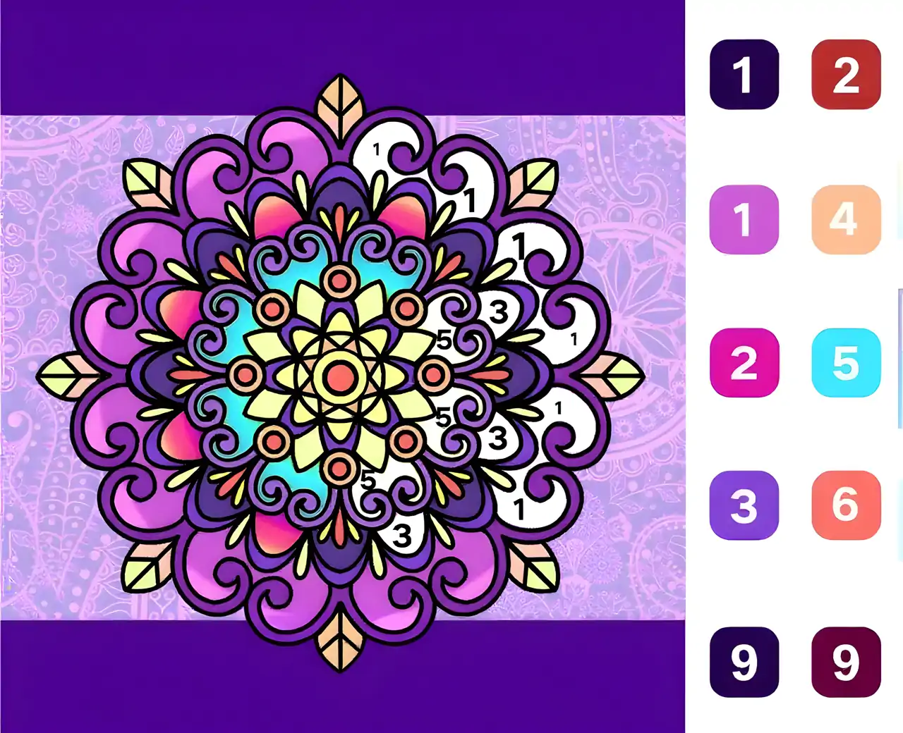 按数字填色：油画成人游戏