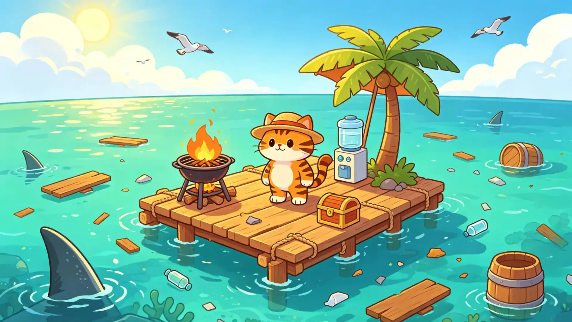 猫猫木筏求生