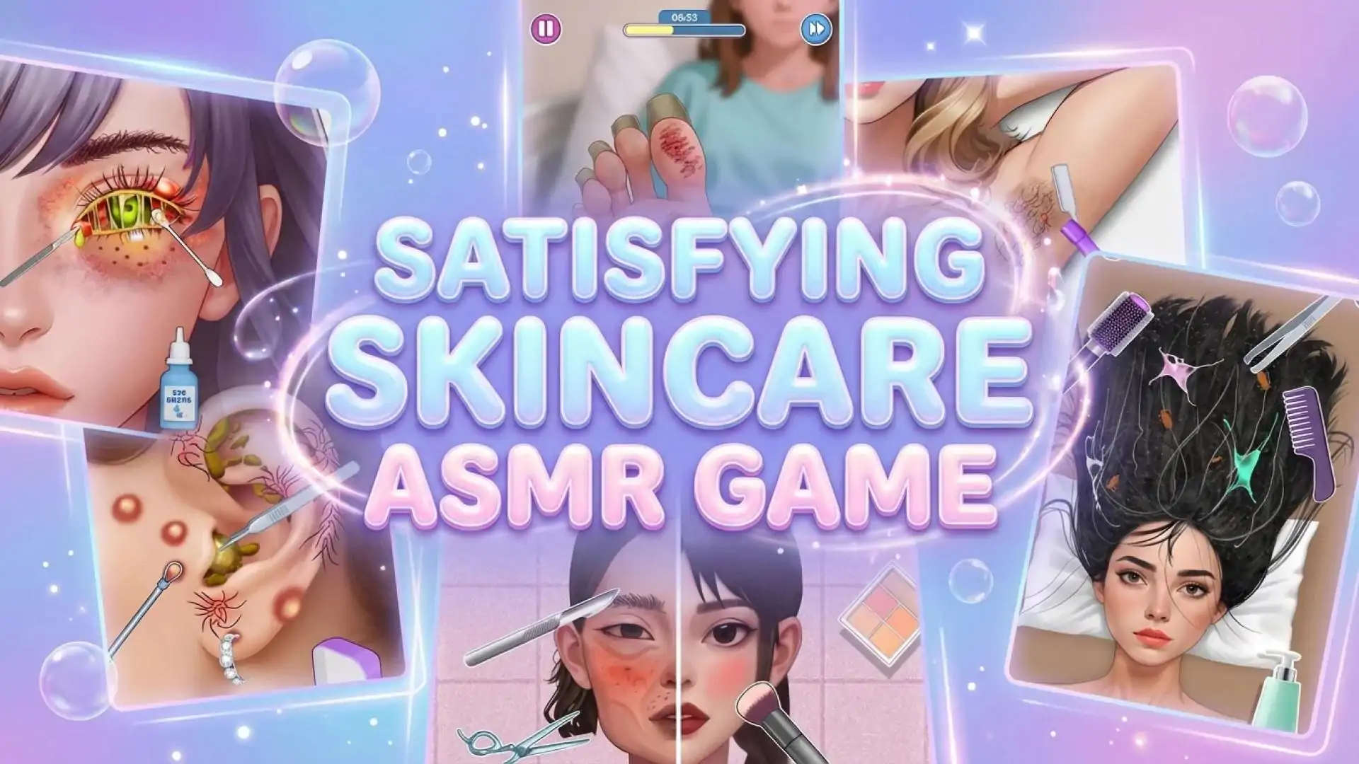 令人满意的护肤 ASMR 游戏