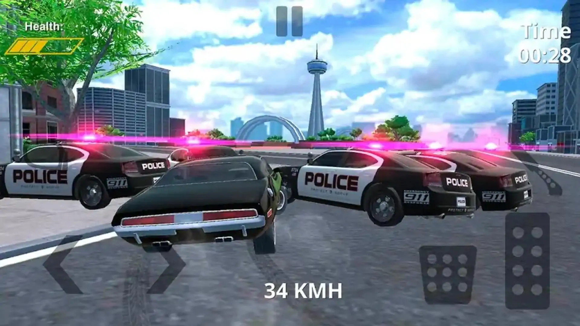 警察追逐赛车模拟器