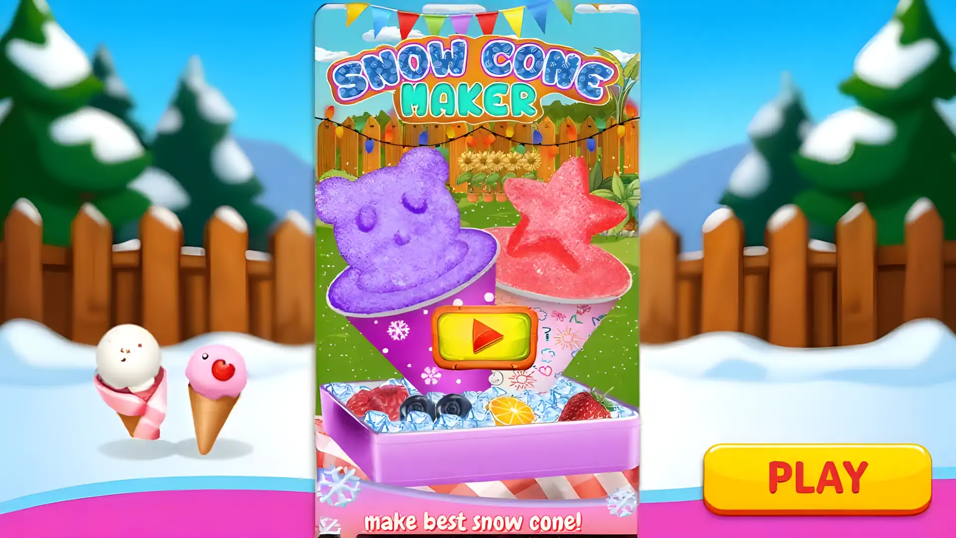 雪锥模拟器-制作彩虹和雪锥