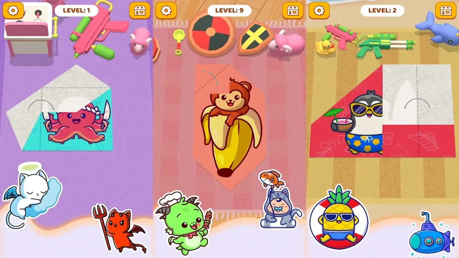 纸折叠：纸拼图3D