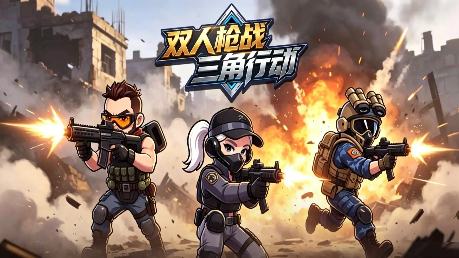 双人枪战三角行动