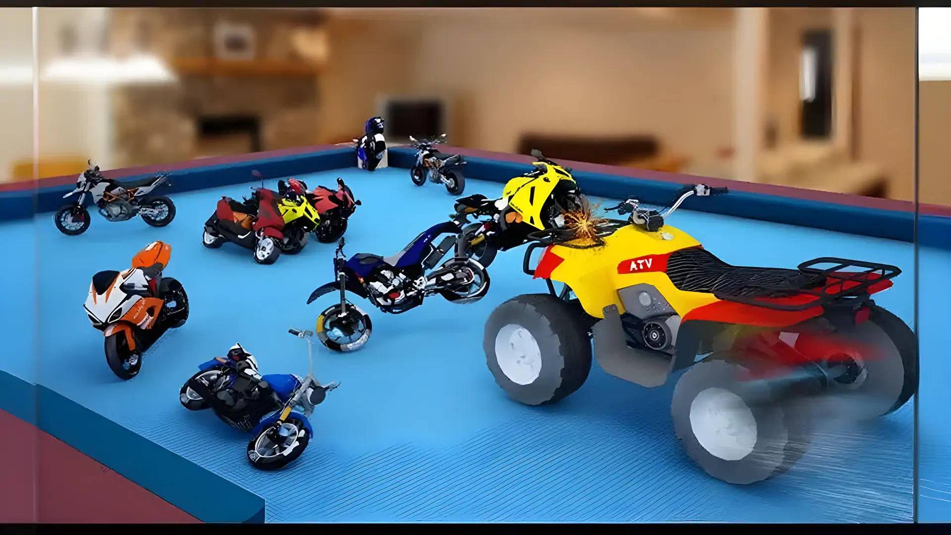 3D8自行车游泳池