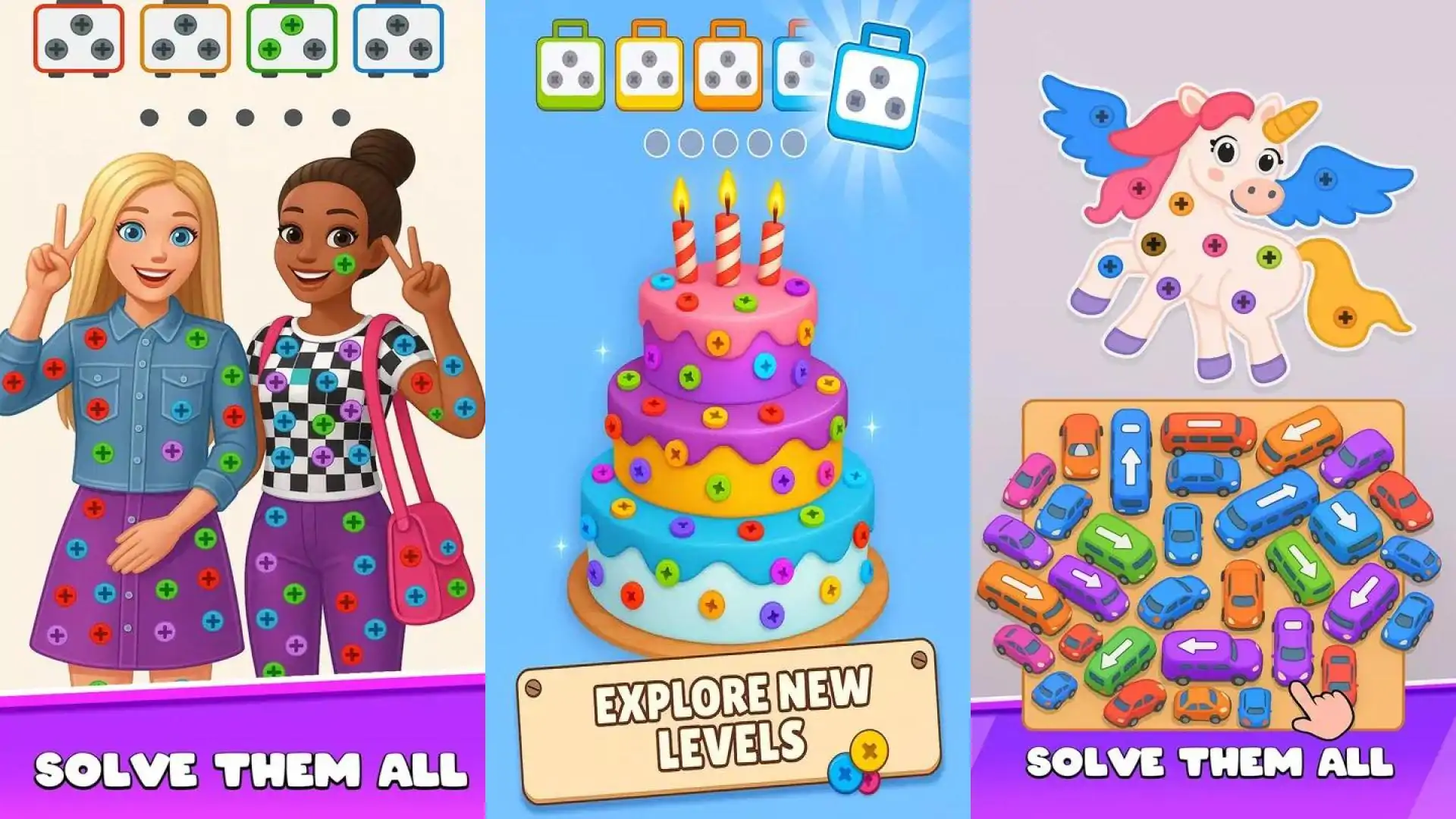 螺丝排序拼图游戏