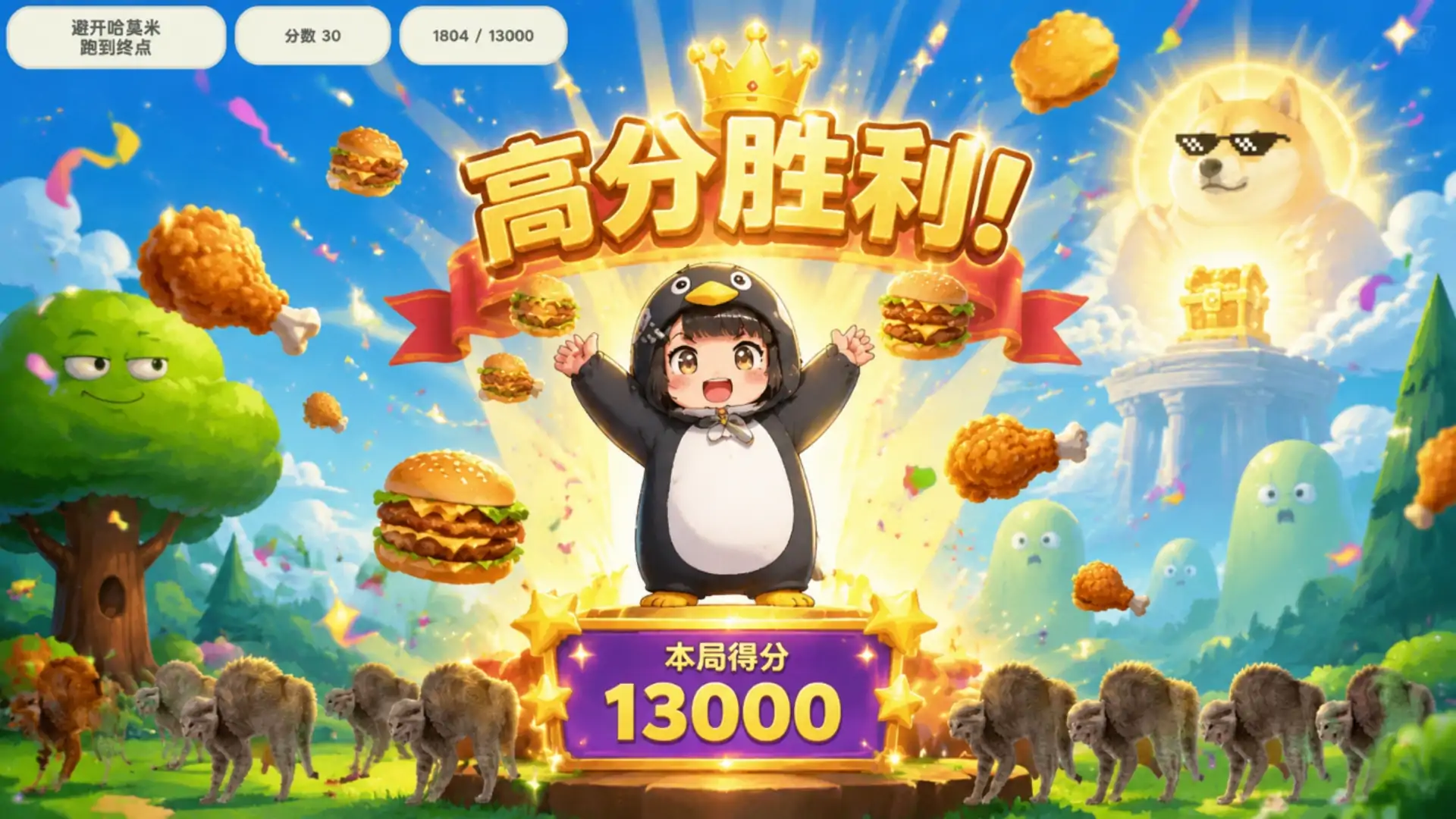 试试吃到一千分