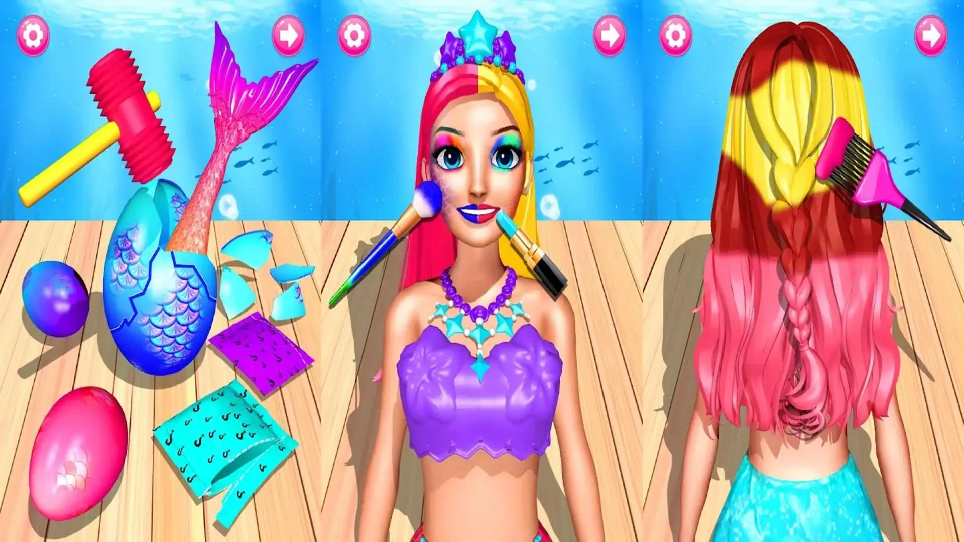 颜色显示美人鱼游戏