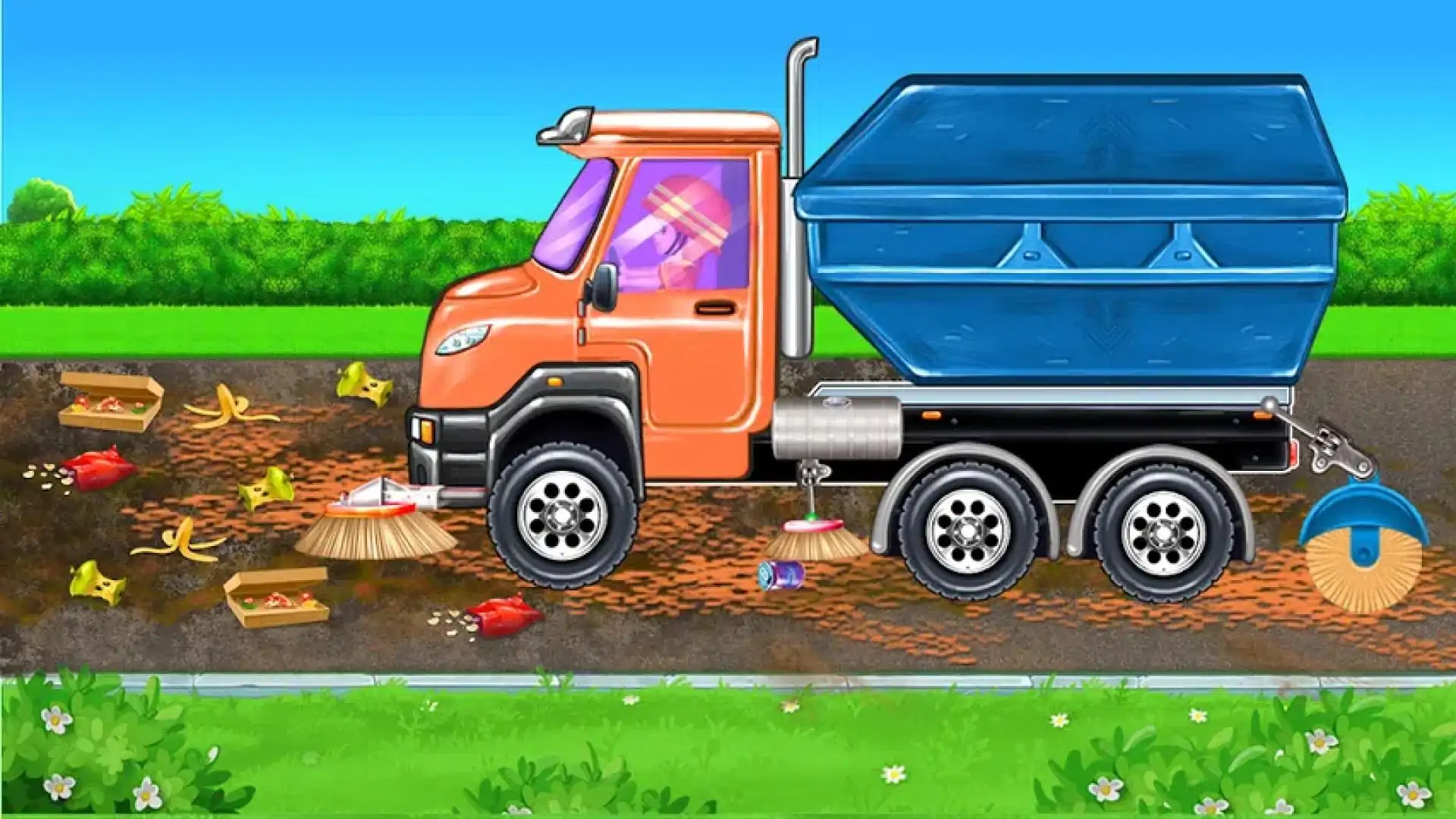 道路清洁卡车游戏